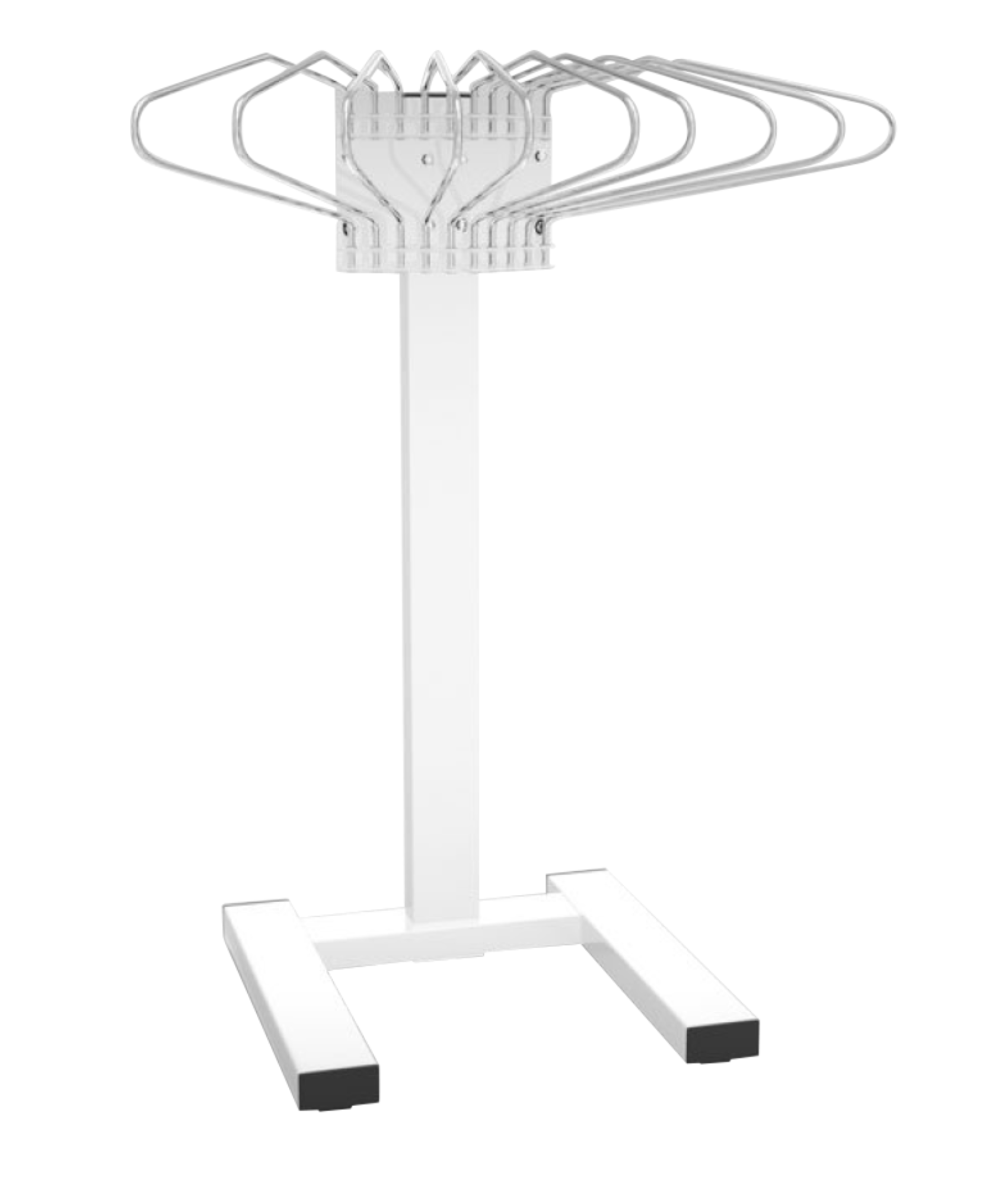 Mobile Multiple Apron Hanger with 10 Swing Arms