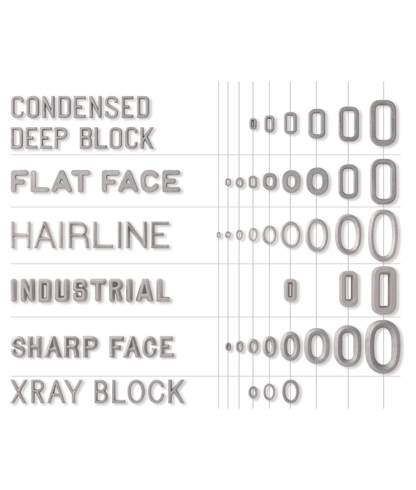 Unmounted Lead Letters, Numbers, and Arrows
