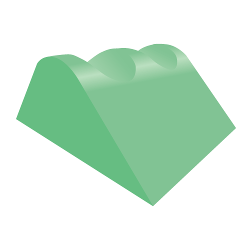 Coated Large Leg Rest with Knee Cutouts (Stealth) [24" x 18" x 10"]