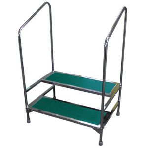 MRI Non-Magnetic Double Step Stool with 41" Handrails