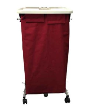 Non-Ferromagnetic Hamper with Lid and Foot Pedal