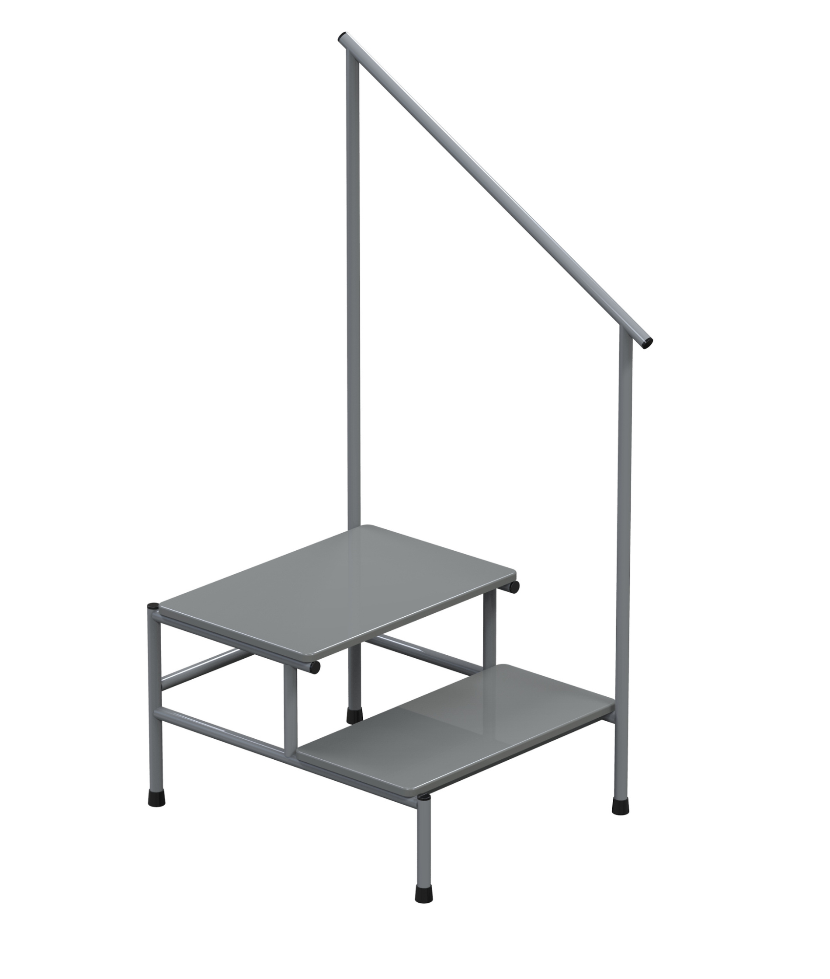 Two Step Stool (Wide) w/ Hand Rail Right