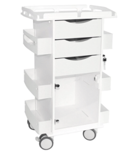 Core DX Cart with Hinged Door and Railtop