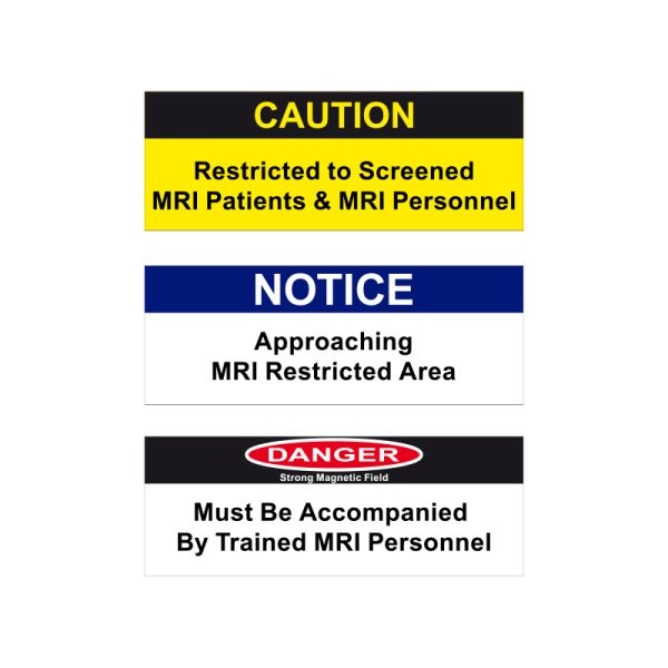 Notice, Caution and Danger - Warning Signs