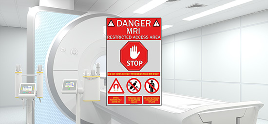 Danger MRI Restricted Access Area - Warning Sign